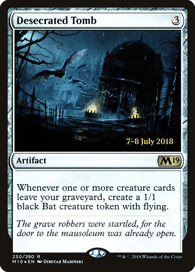 Desecrated Tomb [Core Set 2019 Prerelease Promos] | Dragon's Lair Comics and Fantasy Houston TX