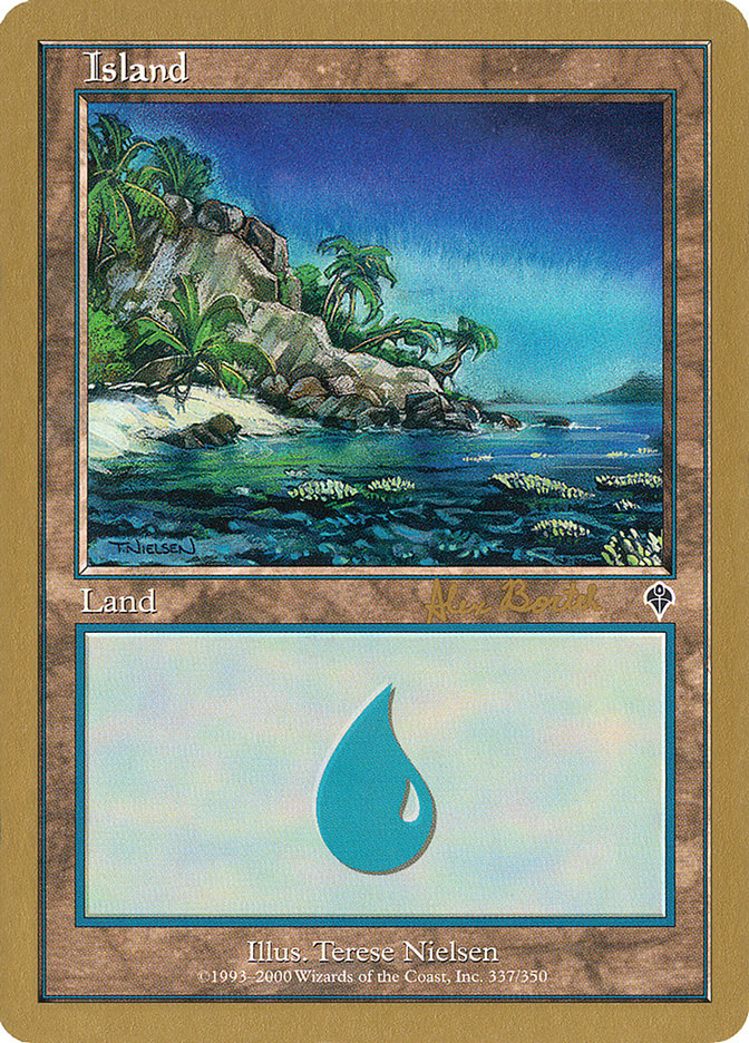 Island (ab337) (Alex Borteh) [World Championship Decks 2001] | Dragon's Lair Comics and Fantasy Houston TX