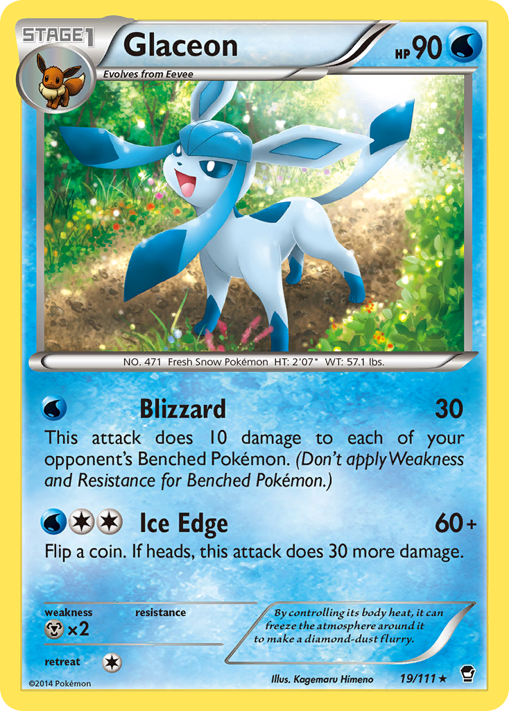 Glaceon (19/111) [XY: Furious Fists] | Dragon's Lair Comics and Fantasy Houston TX