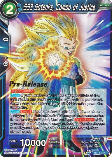 SS3 Gotenks, Combo of Justice (BT14-047) [Cross Spirits Prerelease Promos] | Dragon's Lair Comics and Fantasy Houston TX