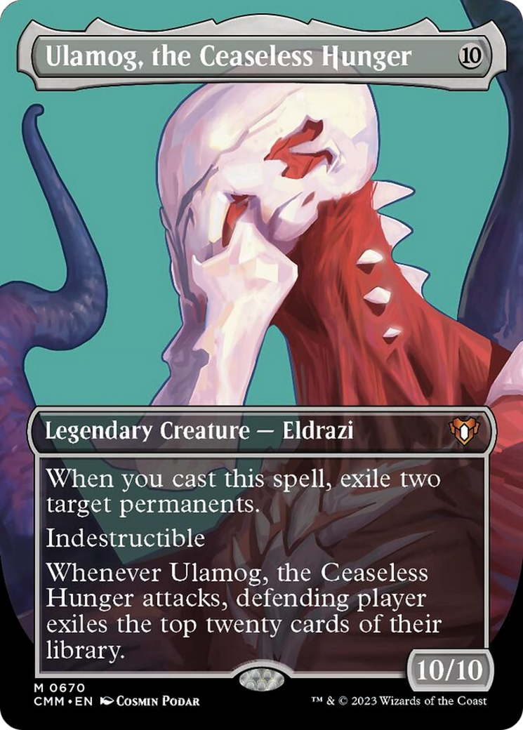 Ulamog, the Ceaseless Hunger (Borderless Profile) [Commander Masters] | Dragon's Lair Comics and Fantasy Houston TX