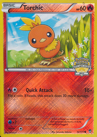 Torchic (12/111) (City Championship Promo) [XY: Furious Fists] | Dragon's Lair Comics and Fantasy Houston TX