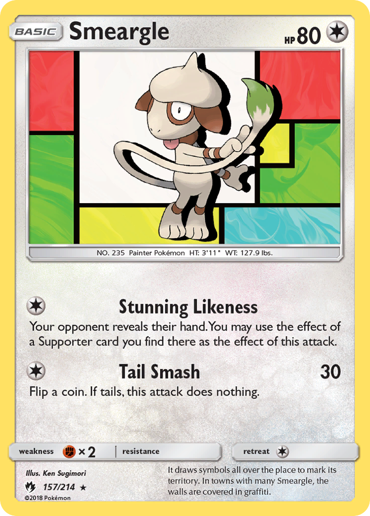 Smeargle (157/214) [Sun & Moon: Lost Thunder] | Dragon's Lair Comics and Fantasy Houston TX