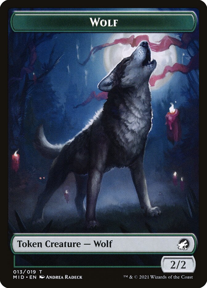 Wolf (013) // Treasure (015) Double-Sided Token [Challenger Decks 2022 Tokens] | Dragon's Lair Comics and Fantasy Houston TX