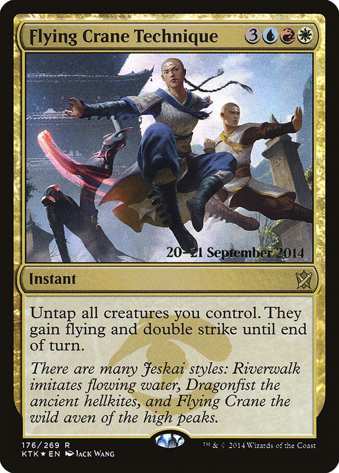 Flying Crane Technique [Khans of Tarkir Prerelease Promos] | Dragon's Lair Comics and Fantasy Houston TX