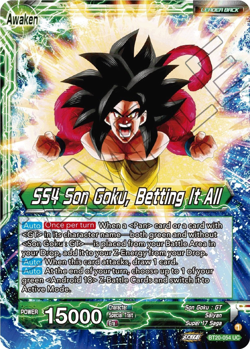 Son Goku // SS4 Son Goku, Betting It All (BT20-054) [Power Absorbed] | Dragon's Lair Comics and Fantasy Houston TX