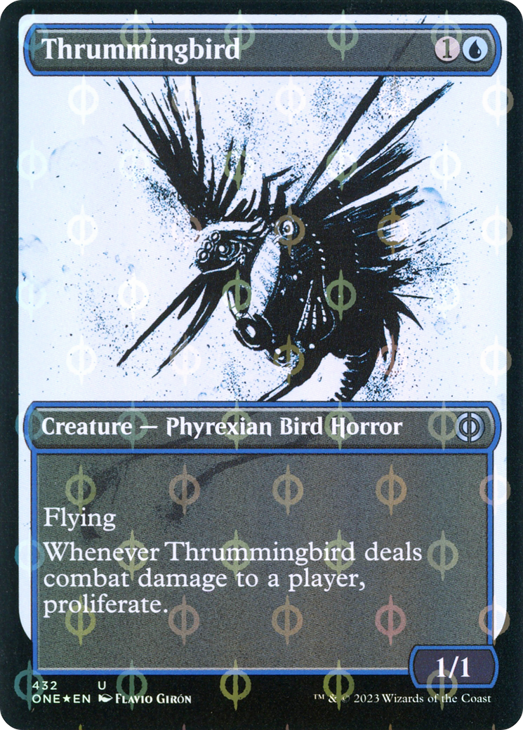 Thrummingbird (Showcase Ichor Step-and-Compleat Foil) [Phyrexia: All Will Be One] | Dragon's Lair Comics and Fantasy Houston TX