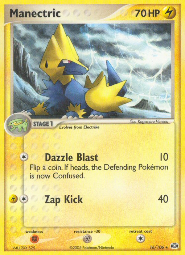 Manectric (16/106) [EX: Emerald] | Dragon's Lair Comics and Fantasy Houston TX