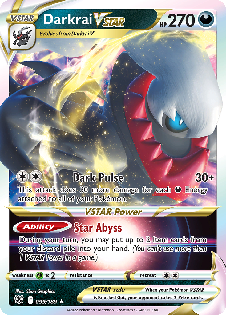 Darkrai VSTAR (099/189) (Jumbo Card) [Sword & Shield: Astral Radiance] | Dragon's Lair Comics and Fantasy Houston TX