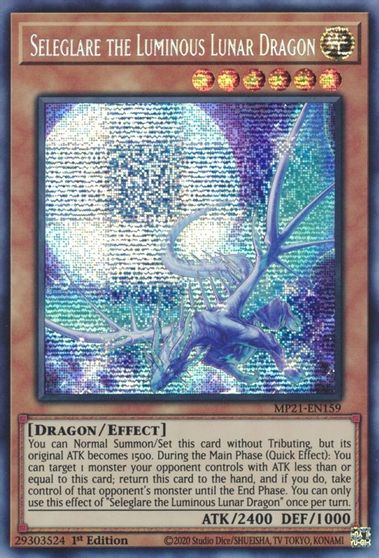 Seleglare the Luminous Lunar Dragon [MP21-EN159] Prismatic Secret Rare | Dragon's Lair Comics and Fantasy Houston TX