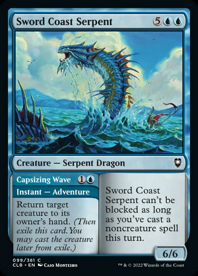 Sword Coast Serpent // Capsizing Wave [Commander Legends: Battle for Baldur's Gate] | Dragon's Lair Comics and Fantasy Houston TX