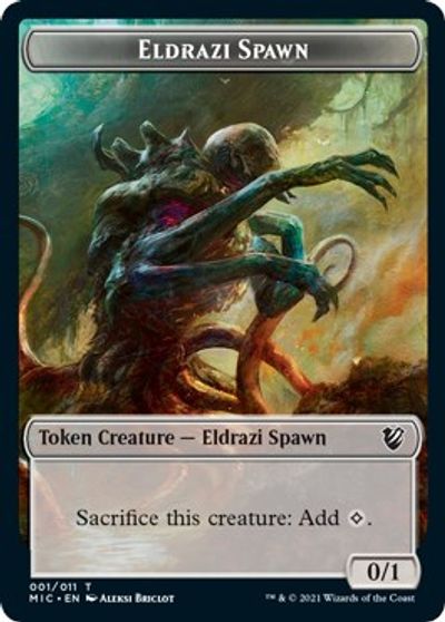 Eldrazi Spawn // Human Soldier Double-Sided Token [Innistrad: Midnight Hunt Commander Tokens] | Dragon's Lair Comics and Fantasy Houston TX