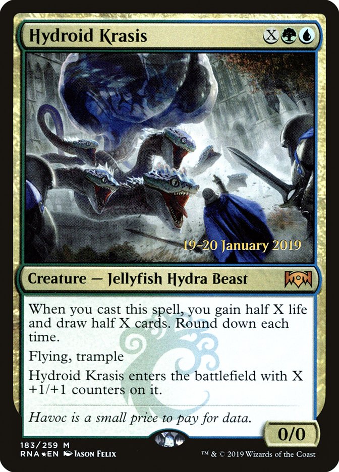 Hydroid Krasis [Ravnica Allegiance Prerelease Promos] | Dragon's Lair Comics and Fantasy Houston TX