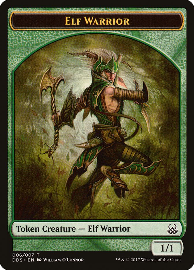 Elf Warrior Token [Duel Decks: Mind vs. Might Tokens] | Dragon's Lair Comics and Fantasy Houston TX