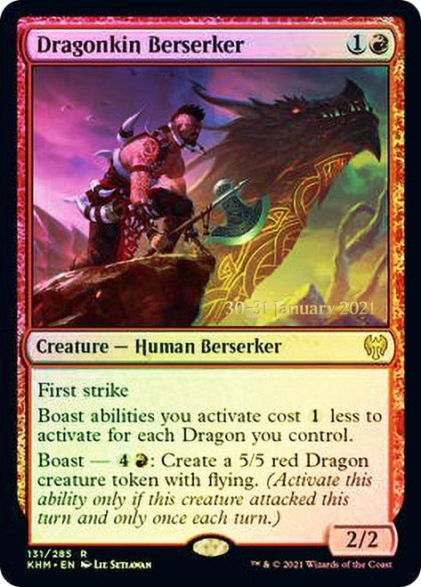 Dragonkin Berserker [Kaldheim Prerelease Promos] | Dragon's Lair Comics and Fantasy Houston TX