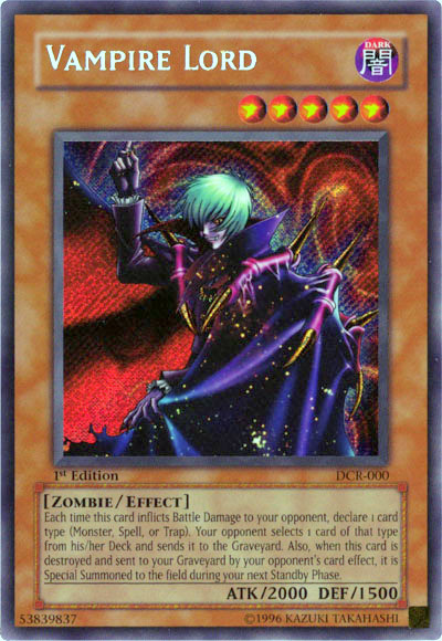 Vampire Lord [DCR-000] Secret Rare | Dragon's Lair Comics and Fantasy Houston TX