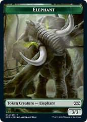 Elephant // Golem Double-Sided Token [Double Masters Tokens] | Dragon's Lair Comics and Fantasy Houston TX