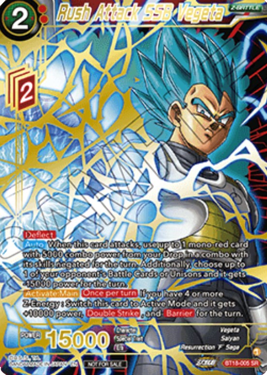 Rush Attack SSB Vegeta (Zenkai Cup 2022 Top 8) (BT18-005) [Tournament Promotion Cards] | Dragon's Lair Comics and Fantasy Houston TX