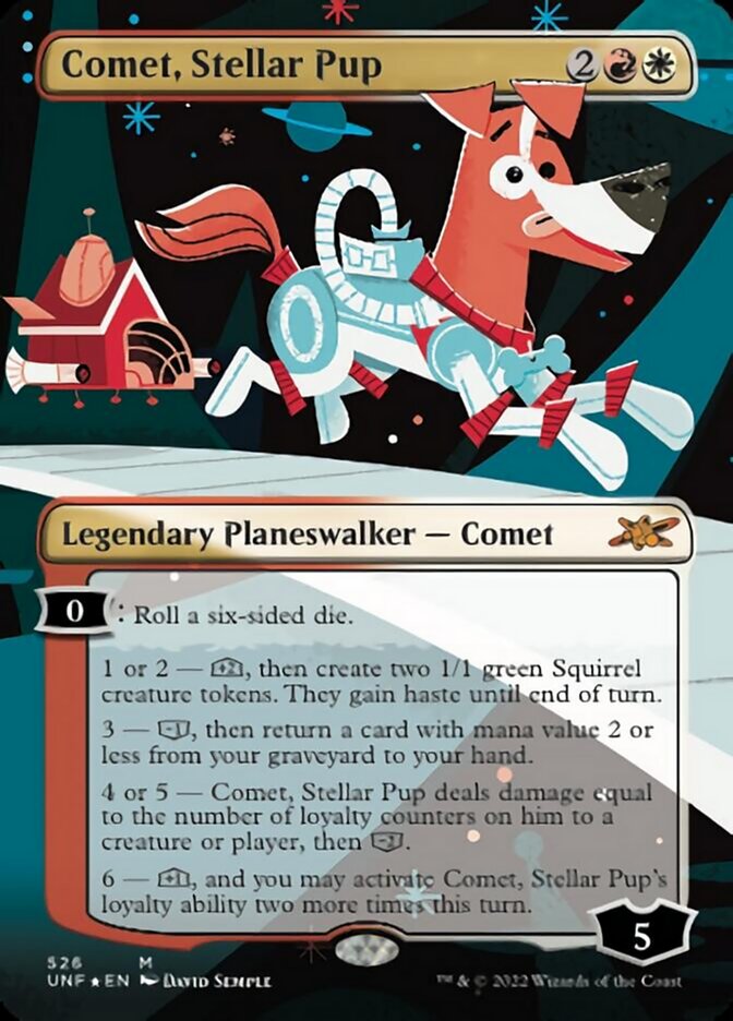 Comet, Stellar Pup (Borderless) (Galaxy Foil) [Unfinity] | Dragon's Lair Comics and Fantasy Houston TX