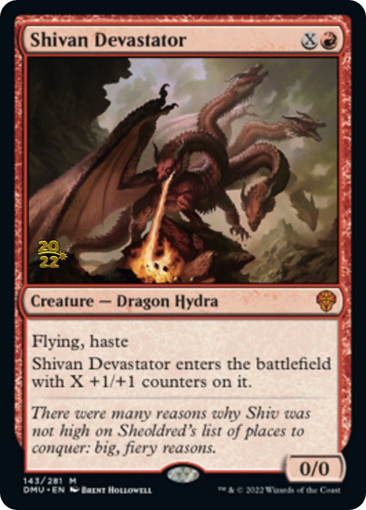 Shivan Devastator [Dominaria United Prerelease Promos] | Dragon's Lair Comics and Fantasy Houston TX