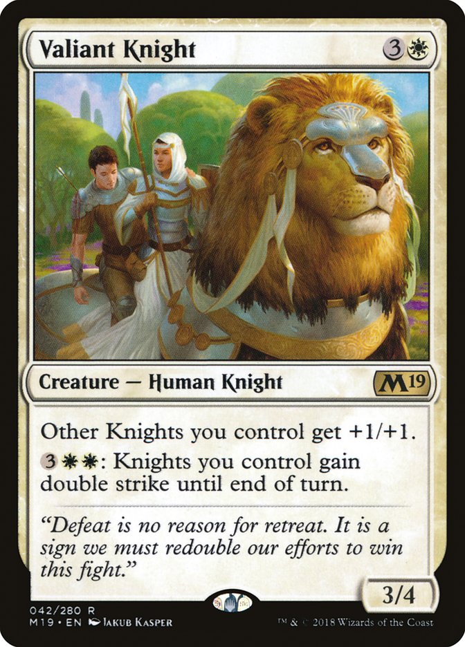 Valiant Knight [Core Set 2019] | Dragon's Lair Comics and Fantasy Houston TX