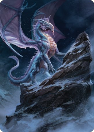 Ancient Silver Dragon Art Card (06) [Commander Legends: Battle for Baldur's Gate Art Series] | Dragon's Lair Comics and Fantasy Houston TX