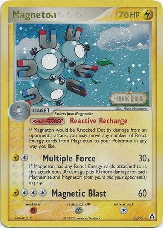 Magneton (22/92) (Stamped) [EX: Legend Maker] | Dragon's Lair Comics and Fantasy Houston TX