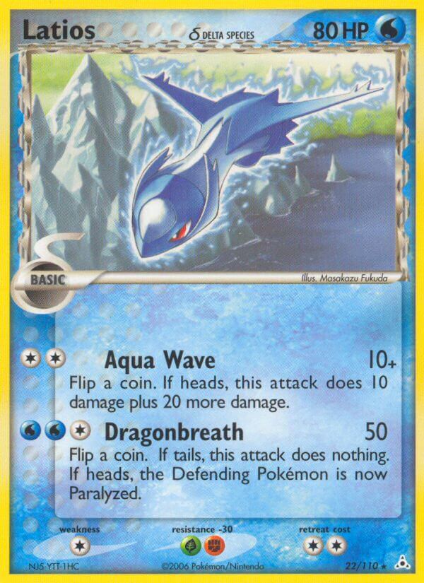 Latios (22/110) (Delta Species) (Theme Deck Exclusives) [EX: Holon Phantoms] | Dragon's Lair Comics and Fantasy Houston TX