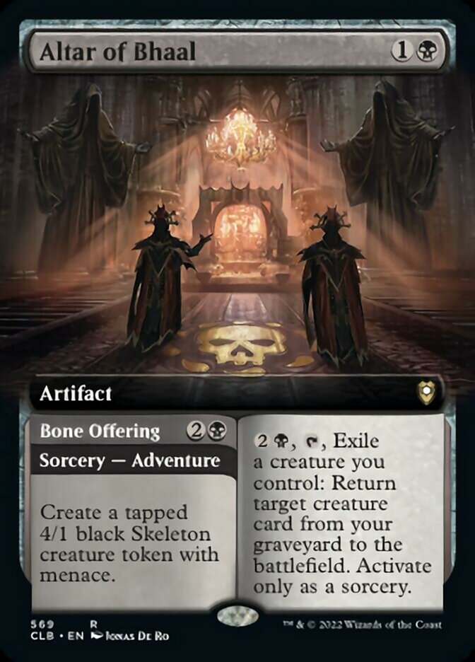 Altar of Bhaal // Bone Offering (Extended Art) [Commander Legends: Battle for Baldur's Gate] | Dragon's Lair Comics and Fantasy Houston TX