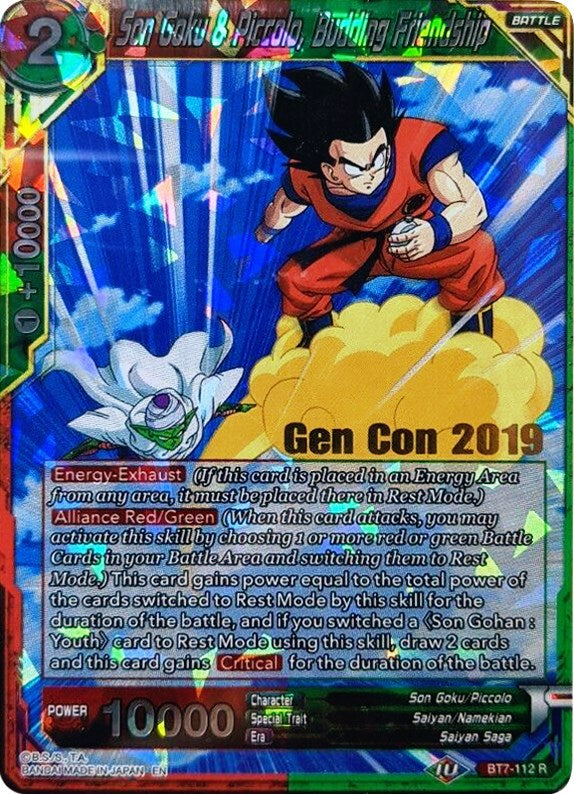 Son Goku & Piccolo, Budding Friendship (Gen Con 2019) (BT7-112_PR) [Promotion Cards] | Dragon's Lair Comics and Fantasy Houston TX