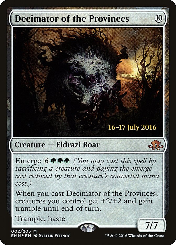 Decimator of the Provinces [Eldritch Moon Prerelease Promos] | Dragon's Lair Comics and Fantasy Houston TX