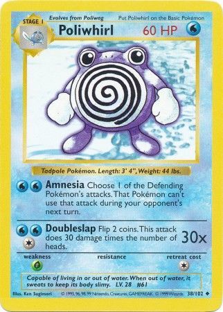 Poliwhirl (38/102) [Base Set Shadowless Unlimited] | Dragon's Lair Comics and Fantasy Houston TX