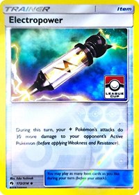 Electropower (172/214) (League Promo) [Sun & Moon: Lost Thunder] | Dragon's Lair Comics and Fantasy Houston TX