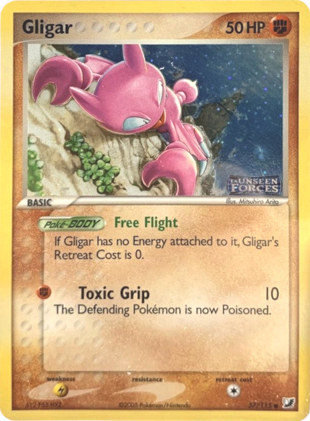 Gligar (57/115) (Stamped) [EX: Unseen Forces] | Dragon's Lair Comics and Fantasy Houston TX