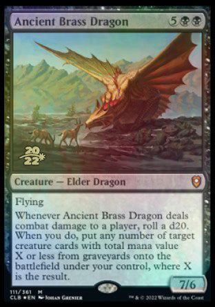 Ancient Brass Dragon [Commander Legends: Battle for Baldur's Gate Prerelease Promos] | Dragon's Lair Comics and Fantasy Houston TX