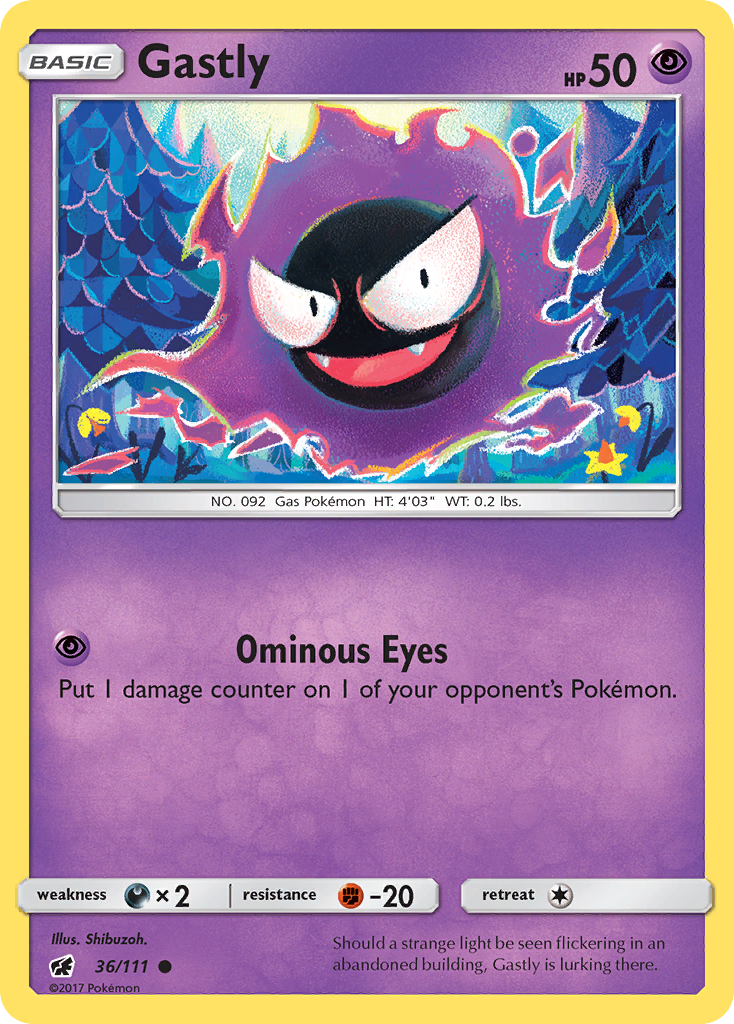 Gastly (36/111) [Sun & Moon: Crimson Invasion] | Dragon's Lair Comics and Fantasy Houston TX