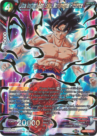 Ultra Instinct Son Goku, Monumental Presence (DB2-002) [Divine Multiverse] | Dragon's Lair Comics and Fantasy Houston TX