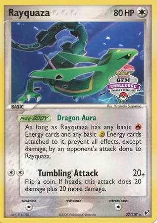 Rayquaza (22/107) (Gym Challenge Promo) [EX: Deoxys] | Dragon's Lair Comics and Fantasy Houston TX