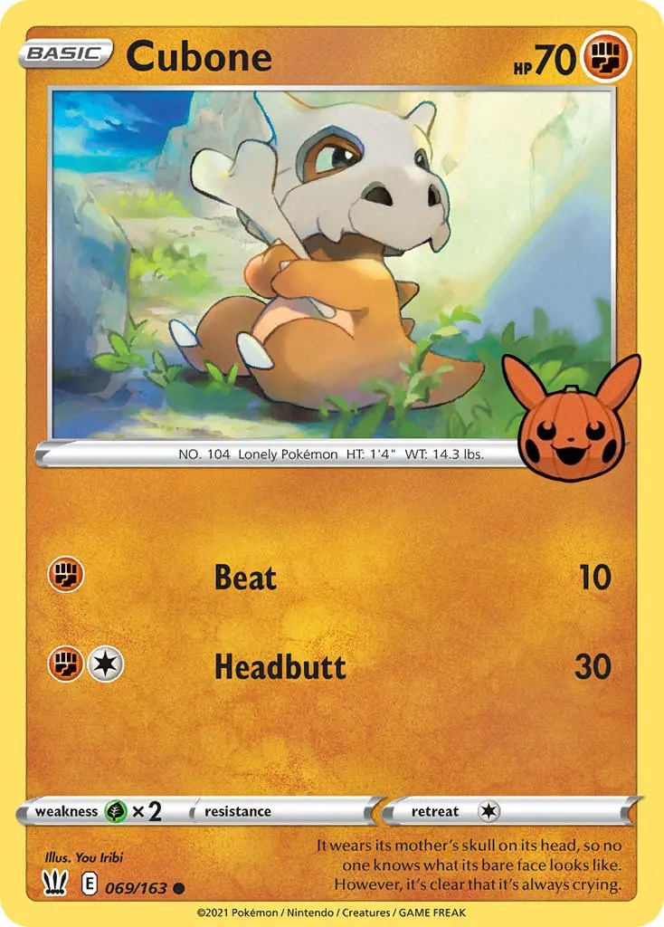 Cubone (069/163) [Trick or Trade] | Dragon's Lair Comics and Fantasy Houston TX