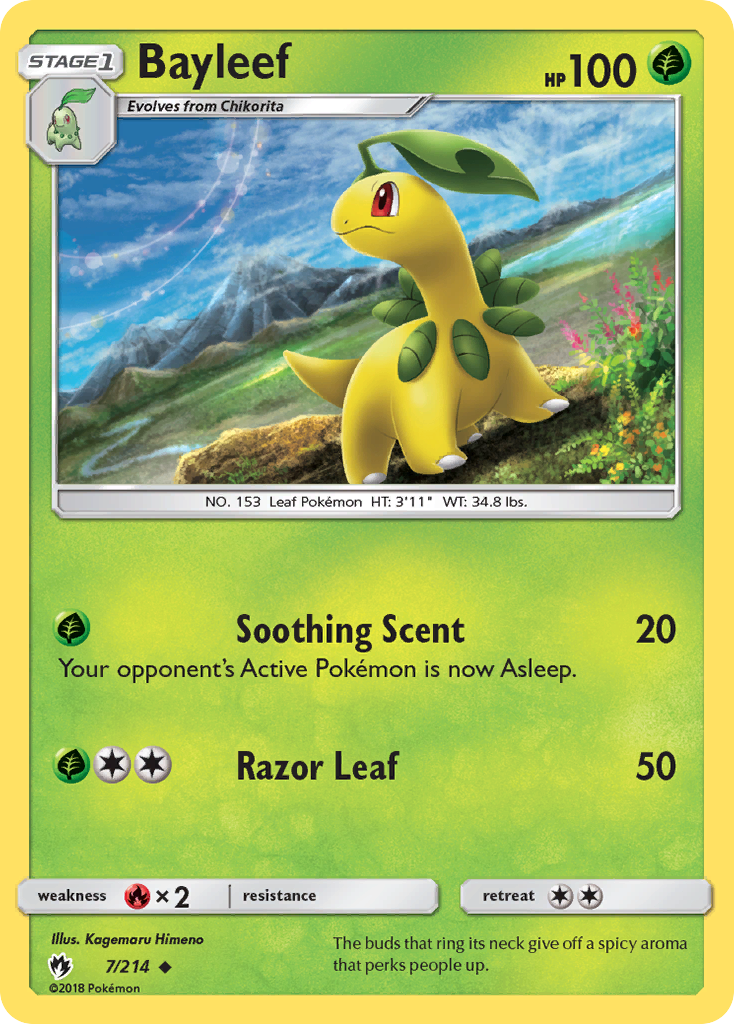 Bayleef (7/214) [Sun & Moon: Lost Thunder] | Dragon's Lair Comics and Fantasy Houston TX