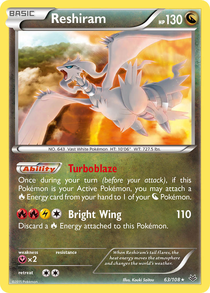 Reshiram (63/108) [XY: Roaring Skies] | Dragon's Lair Comics and Fantasy Houston TX