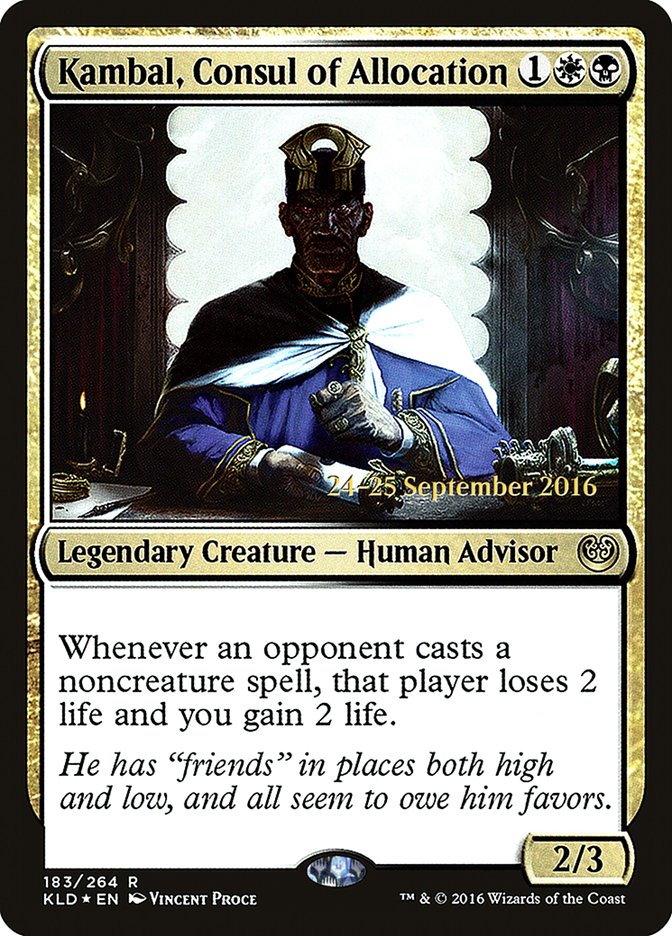 Kambal, Consul of Allocation [Kaladesh Prerelease Promos] | Dragon's Lair Comics and Fantasy Houston TX