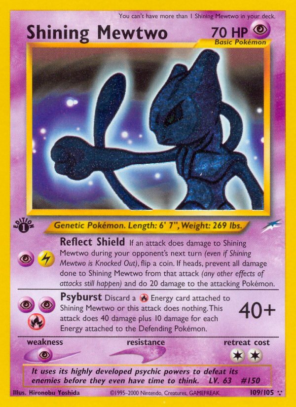 Shining Mewtwo (109/105) [Neo Destiny 1st Edition] | Dragon's Lair Comics and Fantasy Houston TX