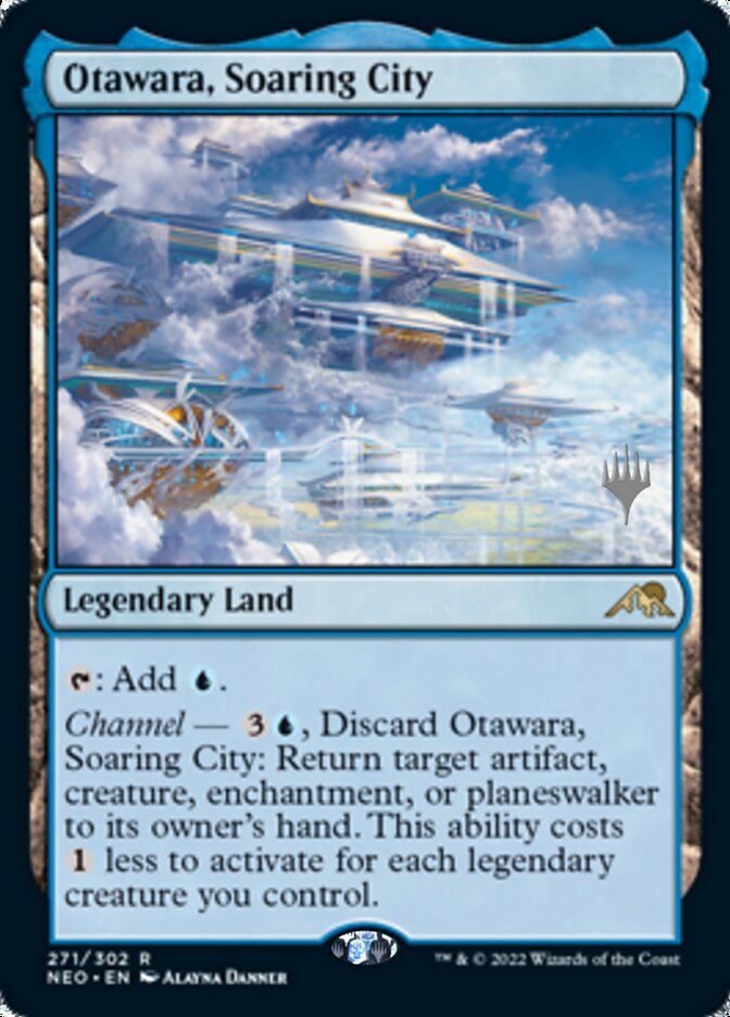 Otawara, Soaring City (Promo Pack) [Kamigawa: Neon Dynasty Promos] | Dragon's Lair Comics and Fantasy Houston TX