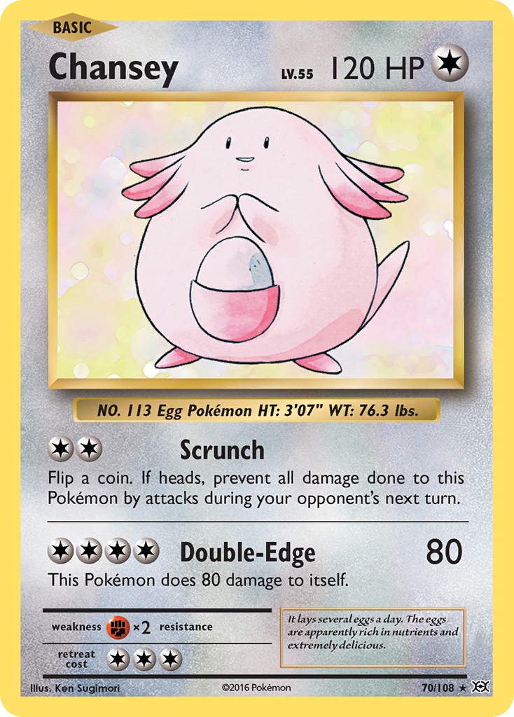 Chansey (70/108) [XY: Evolutions] | Dragon's Lair Comics and Fantasy Houston TX