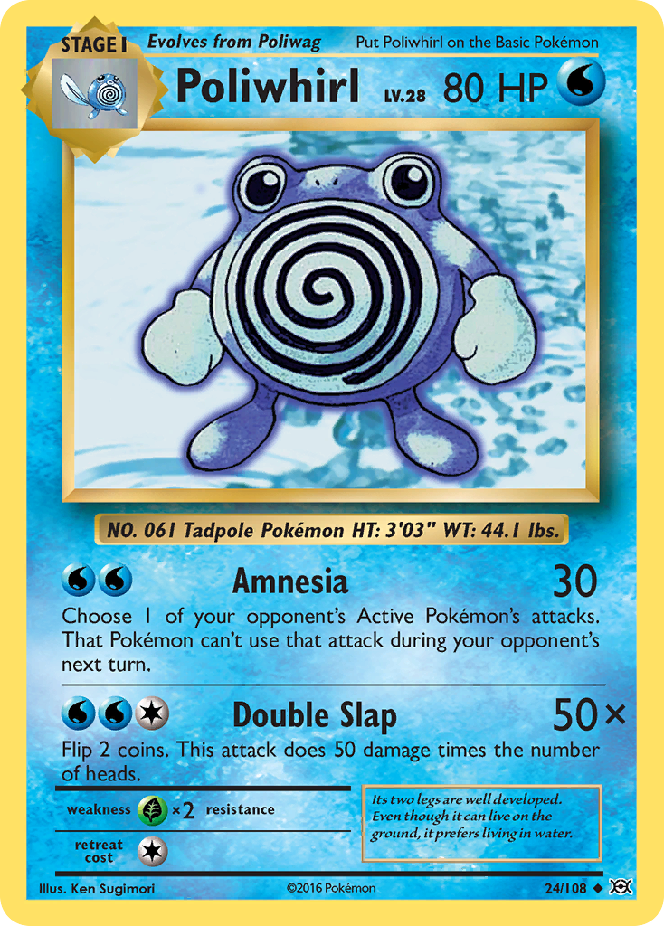 Poliwhirl (24/108) [XY: Evolutions] | Dragon's Lair Comics and Fantasy Houston TX