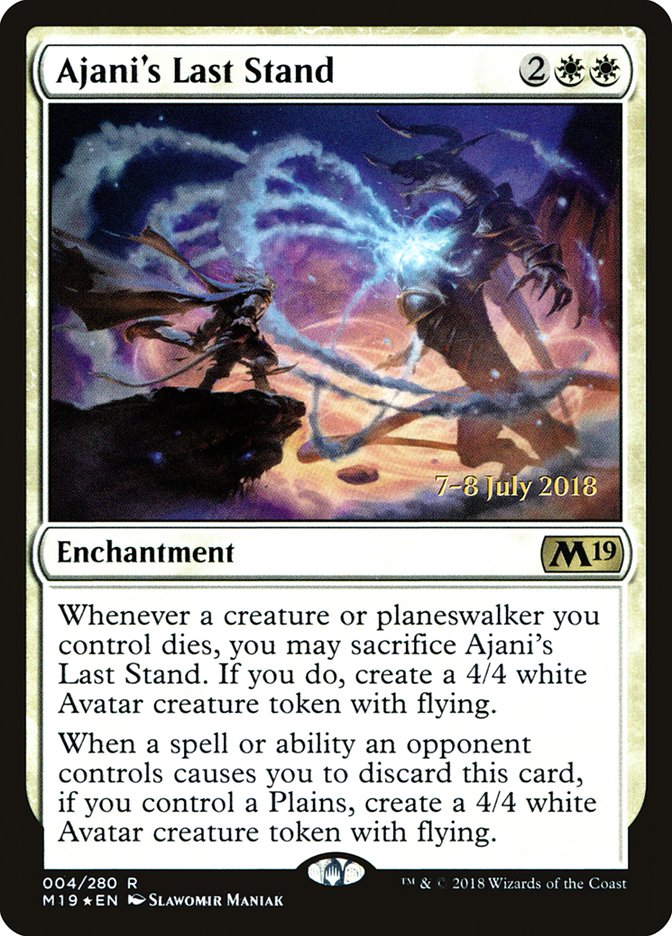 Ajani's Last Stand [Core Set 2019 Prerelease Promos] | Dragon's Lair Comics and Fantasy Houston TX