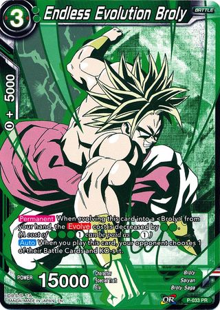 Endless Evolution Broly (Alternate Art) (P-033) [Special Anniversary Set] | Dragon's Lair Comics and Fantasy Houston TX