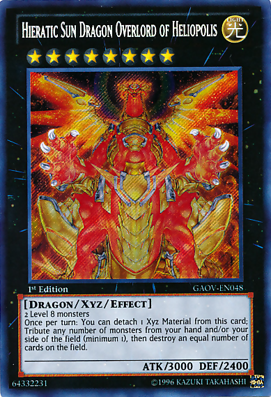 Hieratic Sun Dragon Overlord of Heliopolis [GAOV-EN048] Secret Rare | Dragon's Lair Comics and Fantasy Houston TX