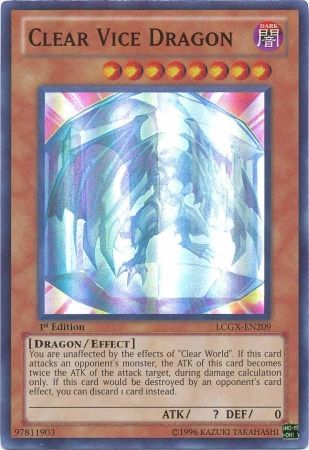 Clear Vice Dragon [LCGX-EN209] Super Rare | Dragon's Lair Comics and Fantasy Houston TX